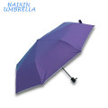 2018 New Design Manual Open Cheap Promotion Telescopic 3 Folding Compact Windproof Custom Purple Children Umbrella UV Protection